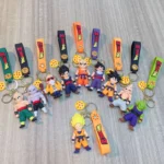Dragon Ball inspired 8cm PVC anime character keychains with key rings and bag pendant tags